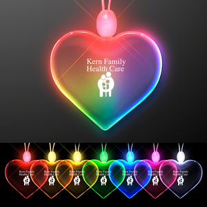 Light Up Acrylic Heart Necklace